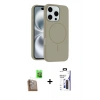 MARSİLYAN™- iPhone 16 Pro Max Kılıf Yankı Form Serisi - Siyah Bilvis 3X AR Hayalet Cam Ekran Koruyucu + Raze Metal Kamera Lens - CLTM