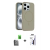MARSİLYAN™- iPhone 16 Pro Max Kılıf Yankı Form Serisi - Siyah Bilvis 3X AR Hayalet Cam Ekran Koruyucu + Raze Metal Kamera Lens - SH