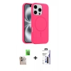 MARSİLYAN™- iPhone 16 Pro Max Kılıf Yankı Form Serisi - Siyah Bilvis 3X AR Hayalet Cam Ekran Koruyucu + Raze Metal Kamera Lens - NLGY