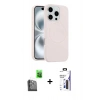 MARSİLYAN™- iPhone 16 Pro Max Kılıf Yankı Form Serisi - Siyah Bilvis 3X AR Hayalet Cam Ekran Koruyucu + Raze Metal Kamera Lens - SH
