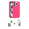 MARSİLYAN™- iPhone 16 Pro Max Kılıf Yankı Form Serisi - Siyah Bilvis 3X AR Hayalet Cam Ekran Koruyucu + Raze Metal Kamera Lens - CLTM