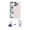 MARSİLYAN™- iPhone 16 Pro Max Kılıf Yankı Form Serisi - Siyah Bilvis 3X AR HD Cam Ekran Koruyucu + Bilvis Titan Kamera Lens - SH