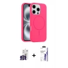 MARSİLYAN™- iPhone 16 Pro Max Kılıf Yankı Form Serisi - Siyah Bilvis 3X AR HD Cam Ekran Koruyucu + Bilvis Titan Kamera Lens - TMGI