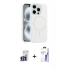 MARSİLYAN™- iPhone 16 Pro Max Kılıf Yankı Form Serisi - Siyah Bilvis 3X AR HD Cam Ekran Koruyucu + Bilvis Titan Kamera Lens - TMGI