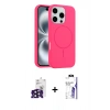 MARSİLYAN™- iPhone 16 Pro Max Kılıf Yankı Form Serisi - Siyah Bilvis 3X AR HD Cam Ekran Koruyucu + Bilvis Titan Kamera Lens - SH