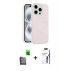 MARSİLYAN™- iPhone 16 Pro Max Kılıf Yankı Form Serisi - Siyah Bilvis 3X AR HD Cam Ekran Koruyucu + Raze Metal Kamera Lens - SH