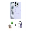 MARSİLYAN™- iPhone 16 Pro Max Kılıf Yankı Form Serisi - Siyah Bilvis 3X AR HD Cam Ekran Koruyucu + Raze Metal Kamera Lens - CLTM