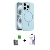 MARSİLYAN™- iPhone 16 Pro Max Kılıf Yankı Form Serisi - Siyah Bilvis 3X AR HD Cam Ekran Koruyucu + Raze Metal Kamera Lens - SH