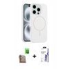 MARSİLYAN™- iPhone 16 Pro Max Kılıf Yankı Form Serisi - Siyah Bilvis 3X AR HD Cam Ekran Koruyucu + Raze Metal Kamera Lens - CLTM
