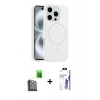 MARSİLYAN™- iPhone 16 Pro Max Kılıf Yankı Form Serisi - Siyah Bilvis 3X AR HD Cam Ekran Koruyucu + Raze Metal Kamera Lens - SH