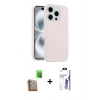 MARSİLYAN™- iPhone 16 Pro Max Kılıf Yankı Form Serisi - Siyah Bilvis 3X AR HD Cam Ekran Koruyucu + Raze Metal Kamera Lens - CLTM