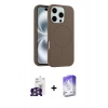 MARSİLYAN™- iPhone 16 Pro Max Kılıf Yankı Form Serisi - Siyah Bilvis 5in1 3D Magic Cam Ekran Koruyucu + Bilvis Titan Kamera Lens - GS