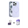 MARSİLYAN™- iPhone 16 Pro Max Kılıf Yankı Form Serisi - Siyah Bilvis 5in1 3D Magic Cam Ekran Koruyucu + Bilvis Titan Kamera Lens - SH