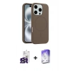 MARSİLYAN™- iPhone 16 Pro Max Kılıf Yankı Form Serisi - Siyah Bilvis 5in1 3D Magic Cam Ekran Koruyucu + Bilvis Titan Kamera Lens - SH