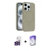 MARSİLYAN™- iPhone 16 Pro Max Kılıf Yankı Form Serisi - Siyah Bilvis 5in1 3D Magic Cam Ekran Koruyucu + Bilvis Titan Kamera Lens - SH