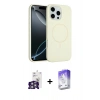 MARSİLYAN™- iPhone 16 Pro Max Kılıf Yankı Form Serisi - Siyah Bilvis 5in1 3D Magic Cam Ekran Koruyucu + Bilvis Titan Kamera Lens - GS