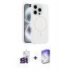 MARSİLYAN™- iPhone 16 Pro Max Kılıf Yankı Form Serisi - Siyah Bilvis 5in1 3D Magic Cam Ekran Koruyucu + Bilvis Titan Kamera Lens - SH