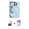 MARSİLYAN™- iPhone 16 Pro Max Kılıf Yankı Form Serisi - Siyah Bilvis 5in1 3D Magic Cam Ekran Koruyucu + Bilvis Titan Kamera Lens - SH