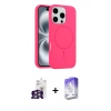 MARSİLYAN™- iPhone 16 Pro Max Kılıf Yankı Form Serisi - Siyah Bilvis 5in1 3D Magic Cam Ekran Koruyucu + Bilvis Titan Kamera Lens - GS