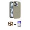 MARSİLYAN™- iPhone 16 Pro Max Kılıf Yankı Form Serisi - Siyah Bilvis 5in1 3D Magic Cam Ekran Koruyucu + Pers Alüminyum Kamera Lens - CLTM