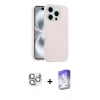 MARSİLYAN™- iPhone 16 Pro Max Kılıf Yankı Form Serisi - Siyah Bilvis 5in1 3D Magic Cam Ekran Koruyucu + Pers Alüminyum Kamera Lens - GS
