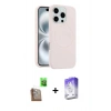 MARSİLYAN™- iPhone 16 Pro Max Kılıf Yankı Form Serisi - Siyah Bilvis 5in1 3D Magic Cam Ekran Koruyucu + Raze Metal Kamera Lens - CLTM