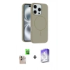 MARSİLYAN™- iPhone 16 Pro Max Kılıf Yankı Form Serisi - Siyah Bilvis 5in1 3D Magic Cam Ekran Koruyucu + Raze Metal Kamera Lens - NLGY