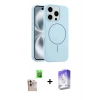 MARSİLYAN™- iPhone 16 Pro Max Kılıf Yankı Form Serisi - Siyah Bilvis 5in1 3D Magic Cam Ekran Koruyucu + Raze Metal Kamera Lens - NLGY