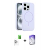MARSİLYAN™- iPhone 16 Pro Max Kılıf Yankı Form Serisi - Siyah Bilvis 5in1 3D Magic Cam Ekran Koruyucu + Raze Metal Kamera Lens - BZ