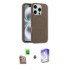 MARSİLYAN™- iPhone 16 Pro Max Kılıf Yankı Form Serisi - Siyah Bilvis 5in1 3D Magic Cam Ekran Koruyucu + Raze Metal Kamera Lens - CLTM