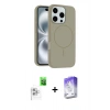MARSİLYAN™- iPhone 16 Pro Max Kılıf Yankı Form Serisi - Siyah Bilvis 5in1 3D Magic Cam Ekran Koruyucu + Raze Metal Kamera Lens - BZ