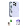 MARSİLYAN™- iPhone 16 Pro Max Kılıf Yankı Form Serisi - Siyah Bilvis 5in1 3D Magic Cam Ekran Koruyucu + Raze Metal Kamera Lens - NLGY