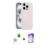 MARSİLYAN™- iPhone 16 Pro Max Kılıf Yankı Form Serisi - Siyah Bilvis 5in1 3D Magic Cam Ekran Koruyucu + Raze Metal Kamera Lens - BZ