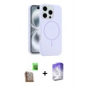 MARSİLYAN™- iPhone 16 Pro Max Kılıf Yankı Form Serisi - Siyah Bilvis 5in1 3D Magic Cam Ekran Koruyucu + Raze Metal Kamera Lens - CLTM