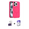 MARSİLYAN™- iPhone 16 Pro Max Kılıf Yankı Form Serisi - Siyah Bilvis 5in1 3D Magic Cam Ekran Koruyucu + Bilvis Titan Kamera Lens - SH