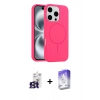 MARSİLYAN™- iPhone 16 Pro Max Kılıf Yankı Form Serisi - Siyah Bilvis 5in1 3D Magic Cam Ekran Koruyucu + Bilvis Titan Kamera Lens - TMGI