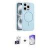 MARSİLYAN™- iPhone 16 Pro Max Kılıf Yankı Form Serisi - Siyah Bilvis 5in1 3D Magic Cam Ekran Koruyucu + Bilvis Titan Kamera Lens - TMGI