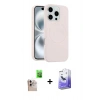 MARSİLYAN™- iPhone 16 Pro Max Kılıf Yankı Form Serisi - Siyah Bilvis 5in1 5D Magic Hayalet Cam Ekran Koruyucu + Raze Metal Kamera Lens - NLGY