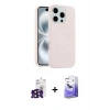 MARSİLYAN™- iPhone 16 Pro Max Kılıf Yankı Form Serisi - Siyah Bilvis 5in1 5D Magic Hayalet Cam Ekran Koruyucu + Bilvis Titan Kamera Lens - SH