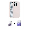 MARSİLYAN™- iPhone 16 Pro Max Kılıf Yankı Form Serisi - Siyah Bilvis 5in1 5D Magic Hayalet Cam Ekran Koruyucu + Titanyum Gri Bilvis Titan Kamera Lens