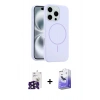 MARSİLYAN™- iPhone 16 Pro Max Kılıf Yankı Form Serisi - Siyah Bilvis 5in1 5D Magic Hayalet Cam Ekran Koruyucu + Bilvis Titan Kamera Lens - SH