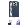 MARSİLYAN™- iPhone 16 Pro Max Kılıf Yankı Form Serisi - Siyah Bilvis 5in1 5D Magic Hayalet Cam Ekran Koruyucu + Bilvis Titan Kamera Lens - SH