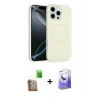 MARSİLYAN™- iPhone 16 Pro Max Kılıf Yankı Form Serisi - Siyah Bilvis 5in1 5D Magic Hayalet Cam Ekran Koruyucu + Raze Metal Kamera Lens - CLTM