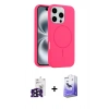 MARSİLYAN™- iPhone 16 Pro Max Kılıf Yankı Form Serisi - Siyah Bilvis 5in1 5D Magic Hayalet Cam Ekran Koruyucu + Bilvis Titan Kamera Lens - SH