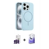 MARSİLYAN™- iPhone 16 Pro Max Kılıf Yankı Form Serisi - Siyah Bilvis 5in1 5D Magic Hayalet Cam Ekran Koruyucu + Bilvis Titan Kamera Lens - SH