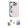 MARSİLYAN™- iPhone 16 Pro Max Kılıf Yankı Form Serisi - Siyah Bilvis 5in1 5D Magic Hayalet Cam Ekran Koruyucu + Raze Metal Kamera Lens - CLTM