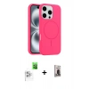 MARSİLYAN™- iPhone 16 Pro Max Kılıf Yankı Form Serisi - Siyah Bilvis Hayalet Cam Ekran Koruyucu + Raze Metal Kamera Lens - BZ