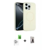 MARSİLYAN™- iPhone 16 Pro Max Kılıf Yankı Form Serisi - Siyah Bilvis Hayalet Cam Ekran Koruyucu + Raze Metal Kamera Lens - BZ