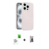 MARSİLYAN™- iPhone 16 Pro Max Kılıf Yankı Form Serisi - Siyah Bilvis Hayalet Cam Ekran Koruyucu + Raze Metal Kamera Lens - BZ