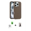 MARSİLYAN™- iPhone 16 Pro Max Kılıf Yankı Form Serisi - Siyah Bilvis Hayalet Cam Ekran Koruyucu + Raze Metal Kamera Lens - BZ